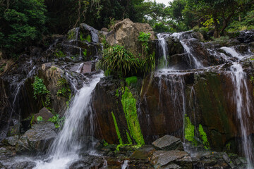 Obraz na płótnie Canvas Cascade waterfall river in tropical forest