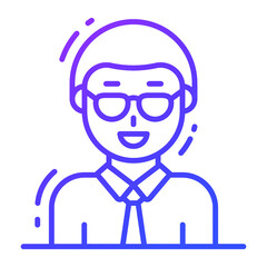 Fototapeta premium gentleman icon, single avatar vector illustration