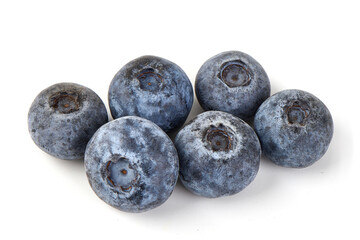 Blueberries, isolated on white background.