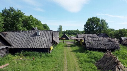 A photo of a village in Russia