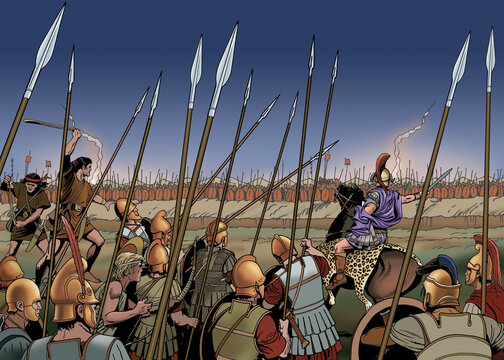 Ancient Rome - Enemies storm a Roman camp
