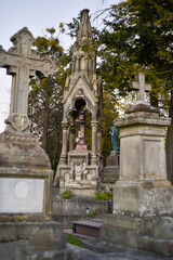 Fototapeta na wymiar Old European cemetery. Lychakiv. Lviv. Ukraine