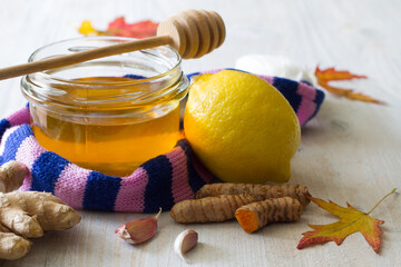 Natural remedies for immunity and cold concept 