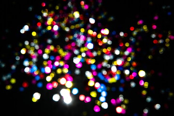 glittering shine bulbs lights background. abstract blurred of bl