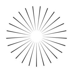 Vintage Sunburst Design Vector Template. Stock illustration.