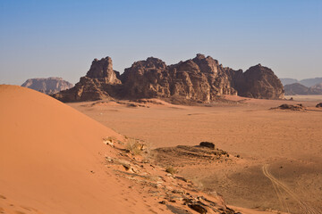 Fototapeta na wymiar The desert from above - Jordan