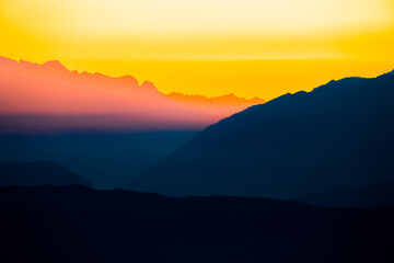 Obraz premium Alps during sunrise