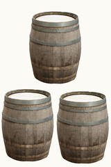 Obraz premium aged wooden barrels for wine ageing wine