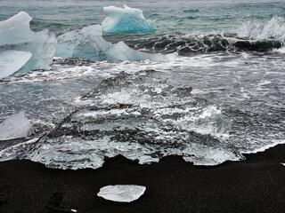 Blue Lagon Glaciares de Islandia de color azul.