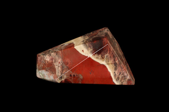macro stone mineral jasper on black background