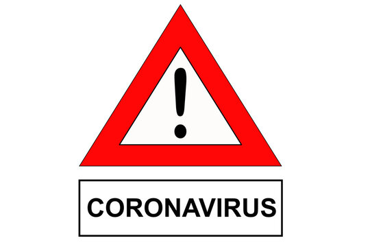 Warnschild Coronavirus