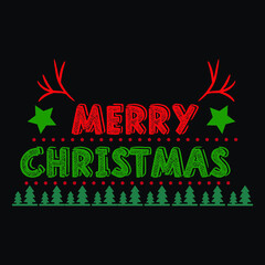 merry christmas t shirt design template