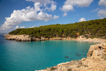 Road to Cala excorxada, the most beautiful beach of Menorca