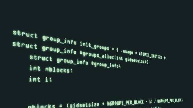 Hacker code running down a computer screen terminal