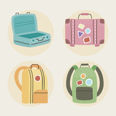 four travel bags