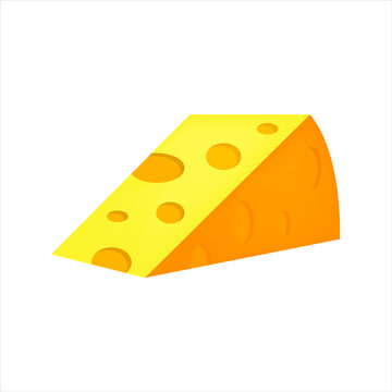 Cheese icon, stock vector, logo isolated on a white background. Illustration