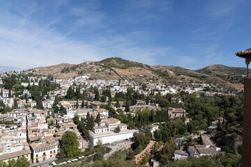 Fototapeta na wymiar View of the Albaicin neighborhood in Granada, Spain