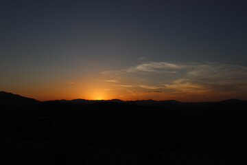 sunset over the mountains