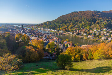 panorama view of heidelberg city germany 