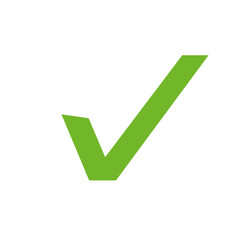 checkmark or confirm icon button. Checkmark icon, vector on white background  