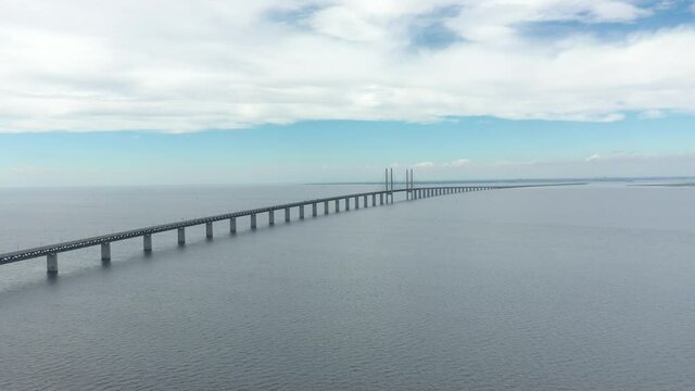 The bridge &Ouml;resundsbron connecting Malm&ouml; and Copenhagen