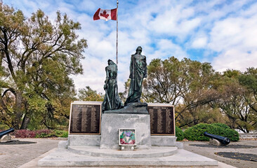 The World War I memorial monument in Stratford, Ontario, Canada