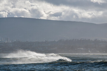 Winter storm in Dublin bay