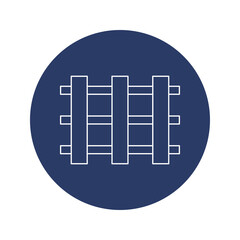 garden railing Fence icon vector
