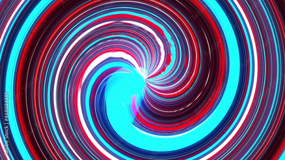 Poster abstract 3d render swirl with twisting lines in constant rotation effect. ring energy sucks in spati