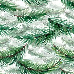 Background of Christmas tree branches. seamless pattern