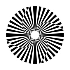 Abstract circle rotation circular design element.