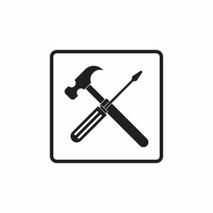 Service tools icon, isolated. Flat design.