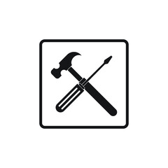 Service tools icon, isolated. Flat design.