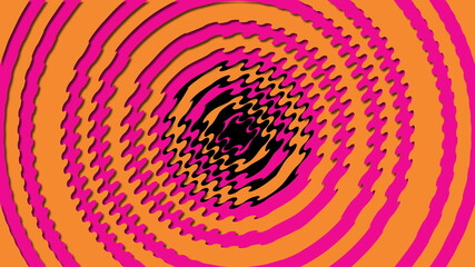 Blurring rings with 3d render of audio frequency. Light ripples of background music and vivid dynamic movement. Abstract swirl of radial circular jitter of concentric frequencies.