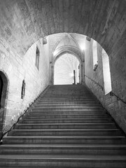 Early morning in Avignon at the Palais des Papes.