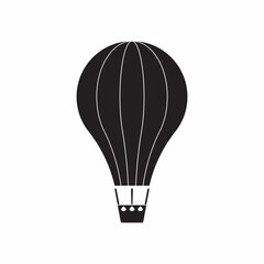 Fototapeta premium Hot Air Balloon black silhouette