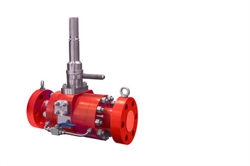 modern hand operated shut-off valve isolated on white background