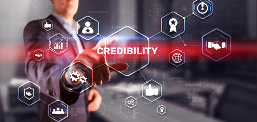 Credibility improvement. Modern business solution concept