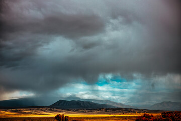 storm clouds over the mountain