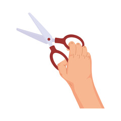 hand with scissors