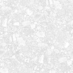 Seamless white terrazzo flooring from random shapes limestone texture. Polished wall stone pattern beautiful for background. grayscale backdrop with copy space, add text and etc.