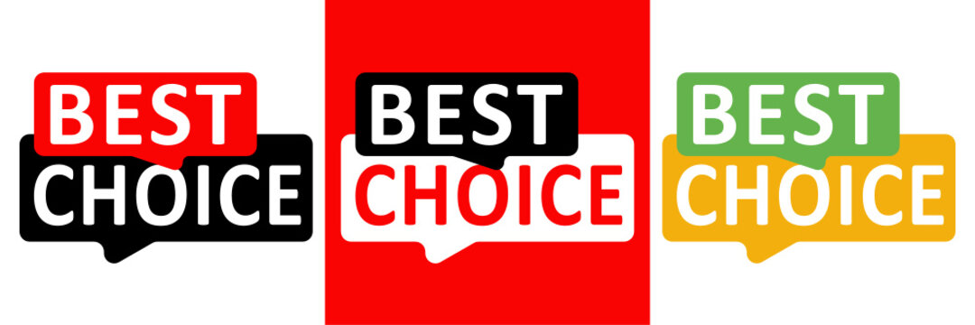 Best Choice templates in various colors. Vector