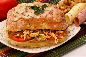 Chicken and cheese sandwich