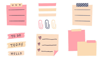 notebook and stickers set, stationery