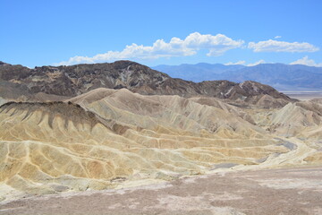 Golden colored hills of the Golden Canyon Area in Death Valley, California, USA.