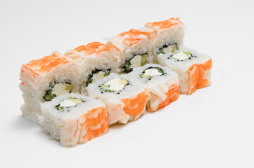 Sushi roll, isolated on white
