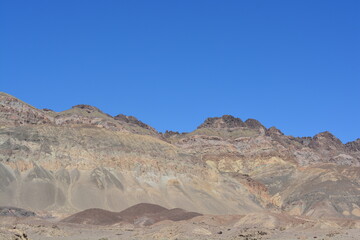Artists Palette - a beautiful display of multicolored rocks in Death Valley National Park, California, USA. 