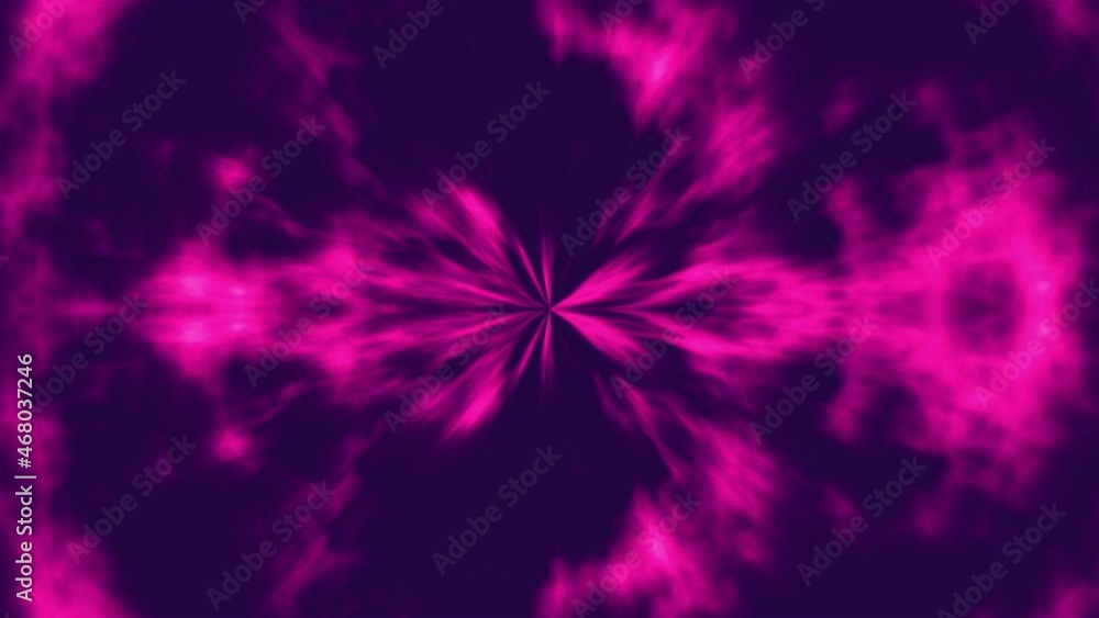 Poster spatial flash with 3d render of fog spreading into geometric ethereal structures. dynamic mysterious