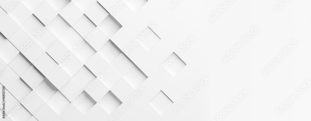 Poster random inlay white square diagonal cube boxes block background wallpaper banner template with copy s