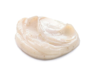 Fresh lard on white background